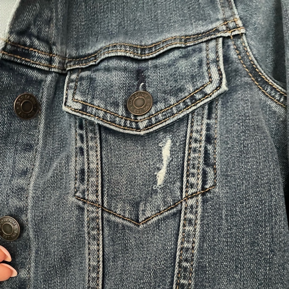 GAP Stretch Denim Jacket, Petite XS - Picture 4 of 7